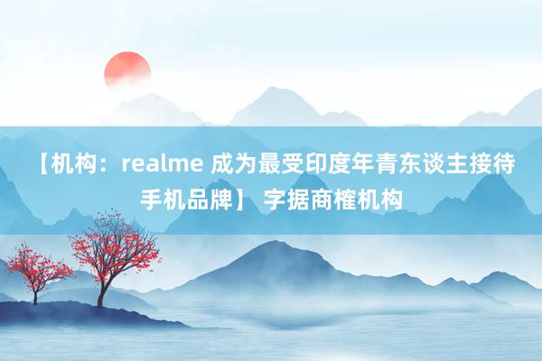 【机构：realme 成为最受印度年青东谈主接待手机品牌】 字据商榷机构