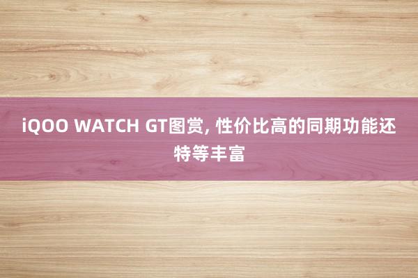 iQOO WATCH GT图赏, 性价比高的同期功能还特等丰富