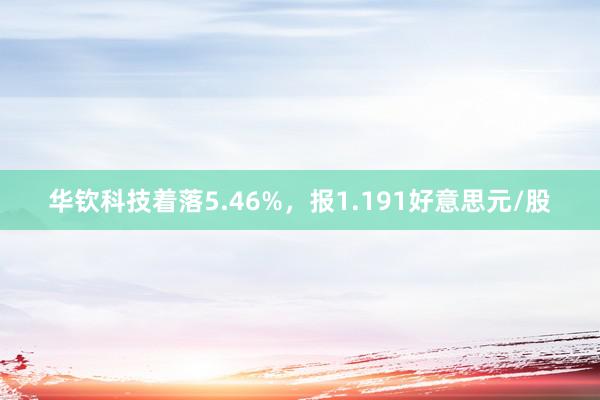 华钦科技着落5.46%，报1.191好意思元/股