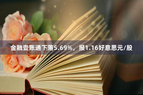 金融壹账通下落5.69%，报1.16好意思元/股